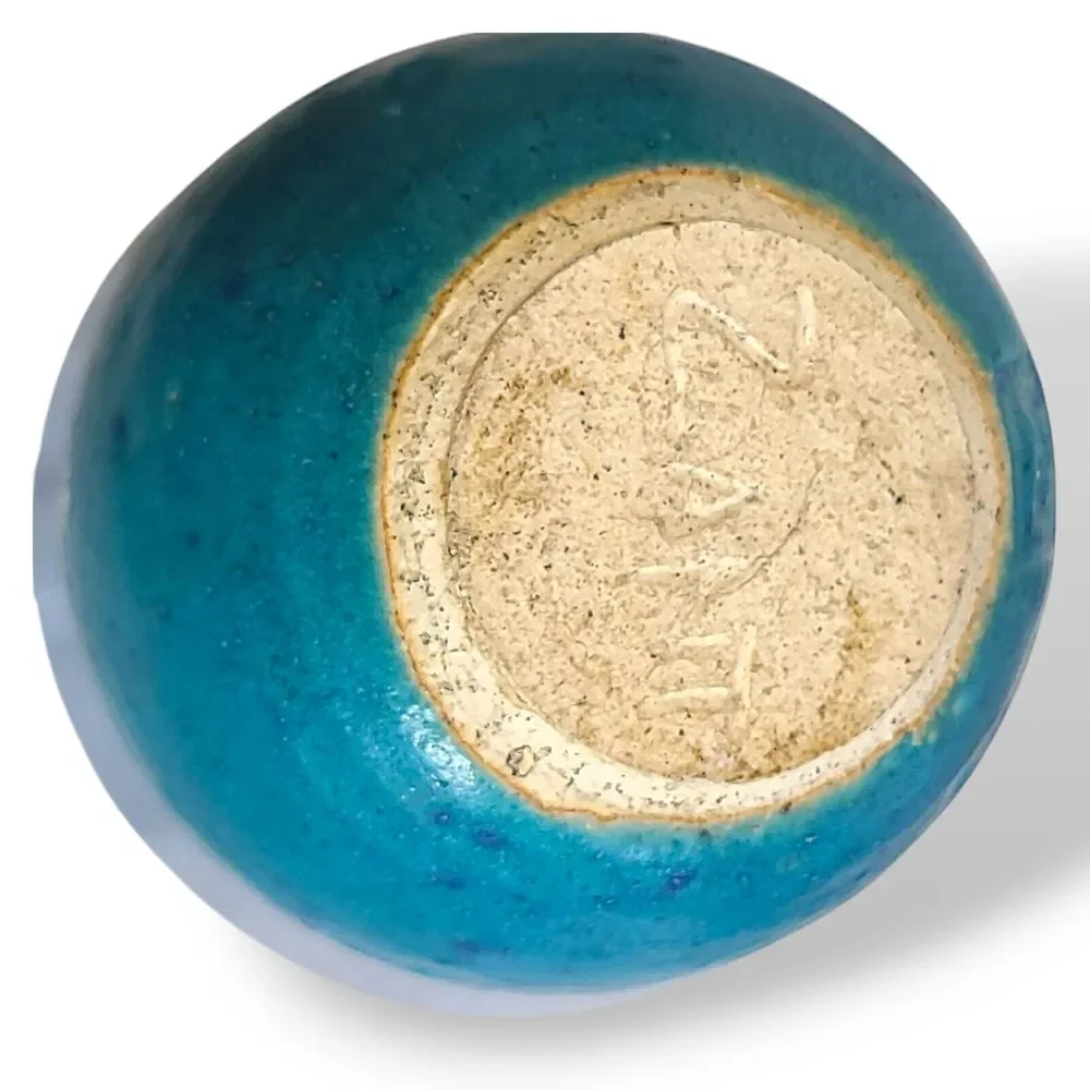 Small‎ Blue Zant Studio Art Pottery Stoneware Vase 4